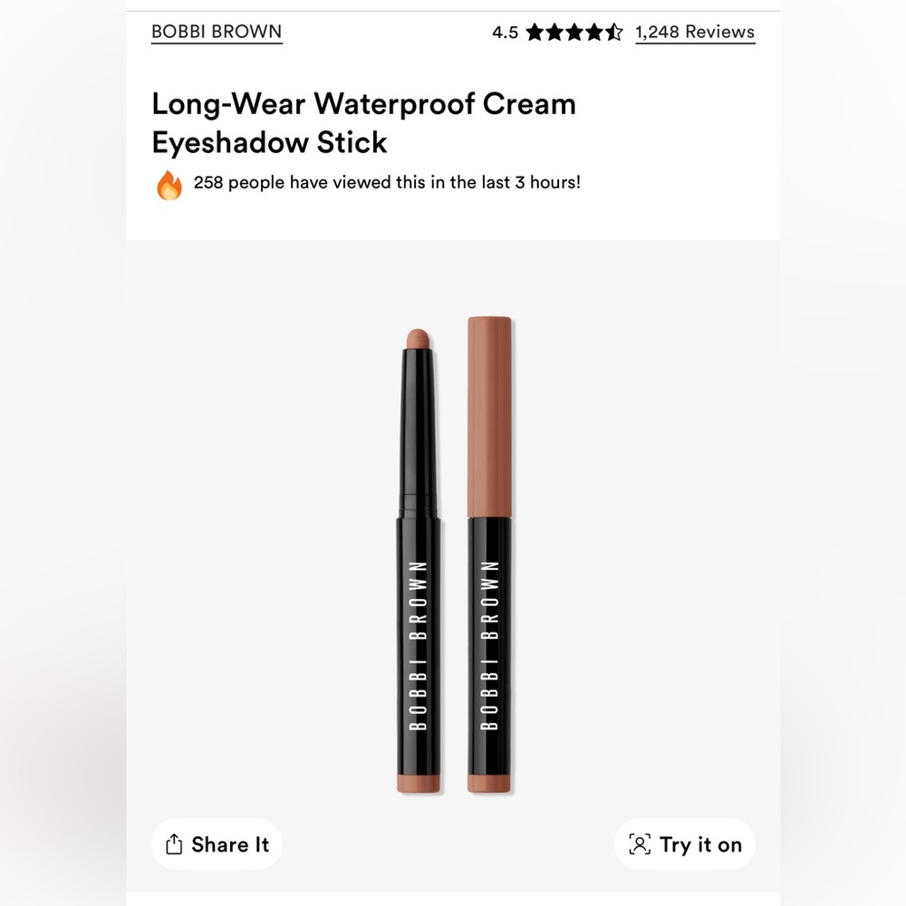 Bobbi Brown Long-wear Waterproof Cream Eyeshadow Stick in Hazelnut